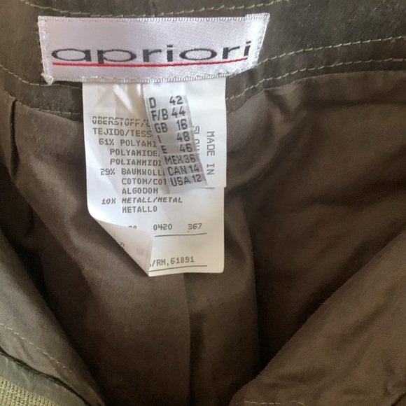 Apriori Metallic Army Green Jacket and matching pants - Picture 3 of 5